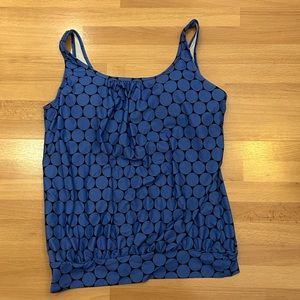 🍋Purple and black scoop neck swim top